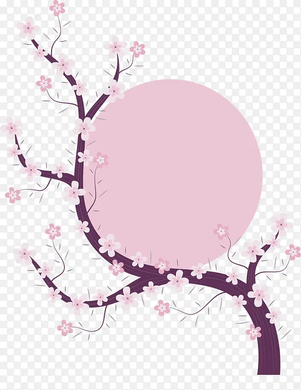 粉红春桃装饰标题框