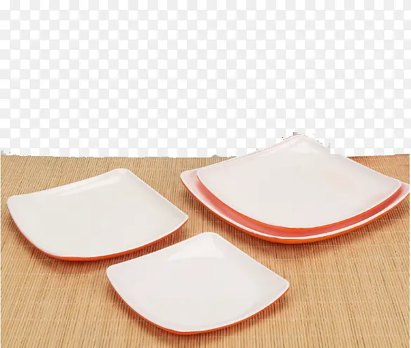 白色方盘餐具