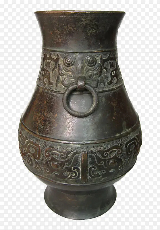 時代物 饕餮紋銅花瓶 銅器 唐物 中国美術 a02011 唐物 時代物 中国美術