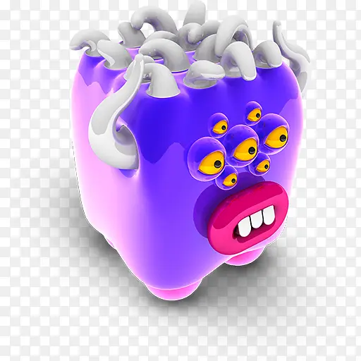 紫色的立方怪物cubed-monsters-icons