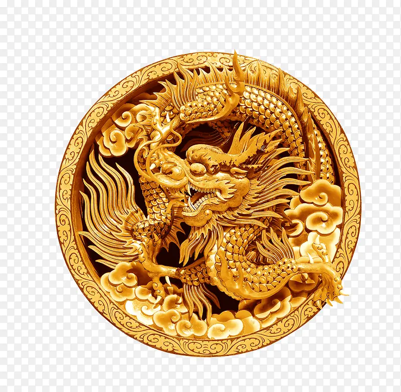圆形盘龙雕塑PNG图片素材下载_图片编号8772257-PNG素材网