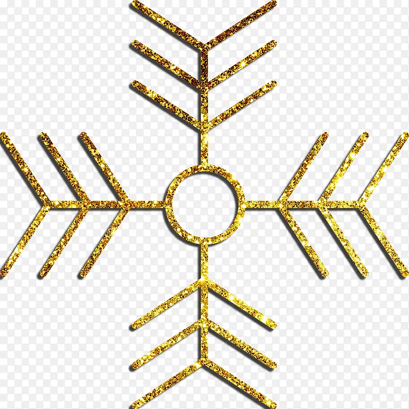 金色漂亮雪花