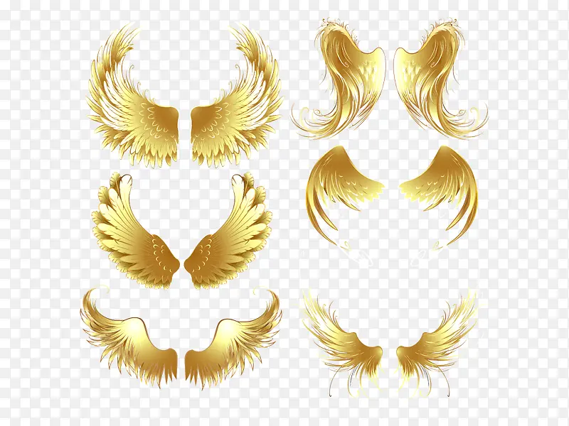 金色翅膀元素