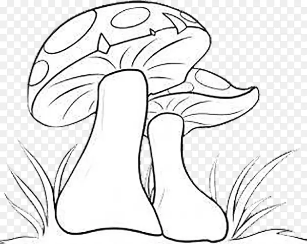 简笔画小蘑菇