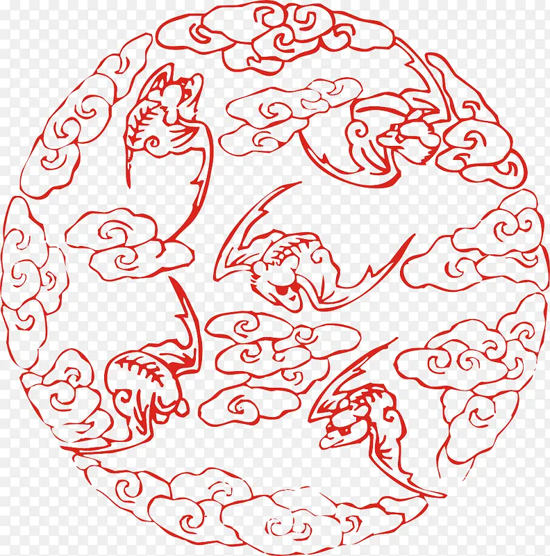 中国剪纸矢量