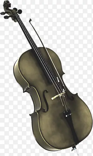 手绘怀旧大提琴