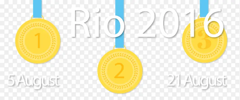 里约奥运会奖牌素材