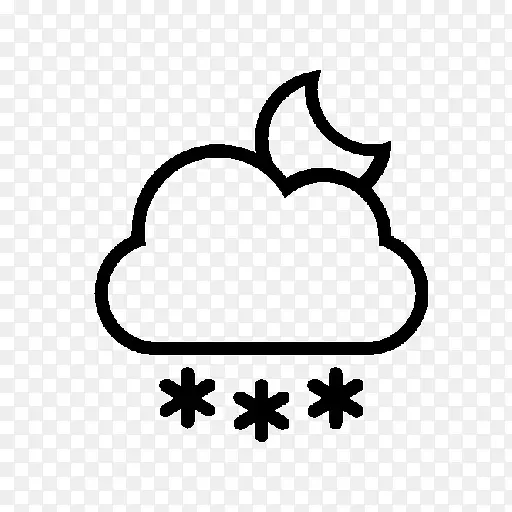 大雪的天气预报符号图标