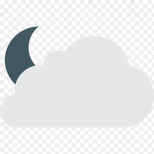 多云的夜晚图标