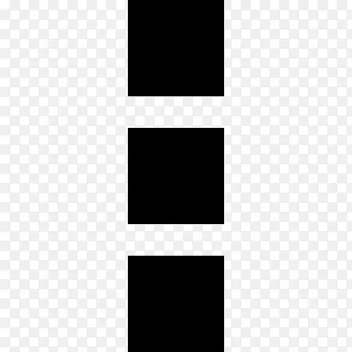 三对齐正方形的垂直线界面按钮图标