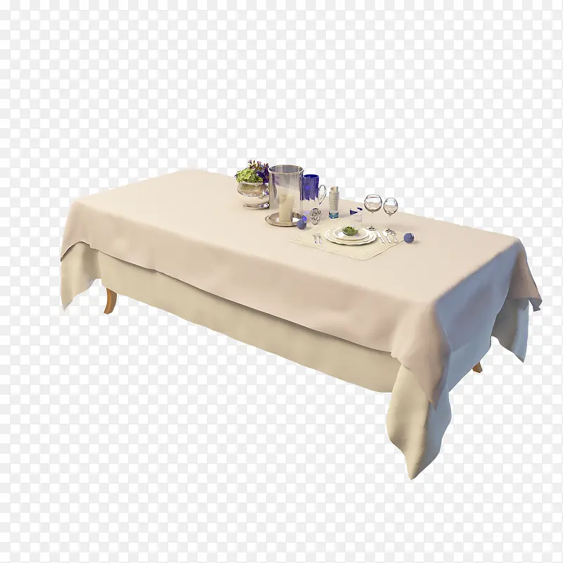 简单纯色北欧餐桌