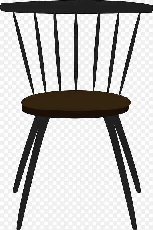 黑色卡通实木椅子