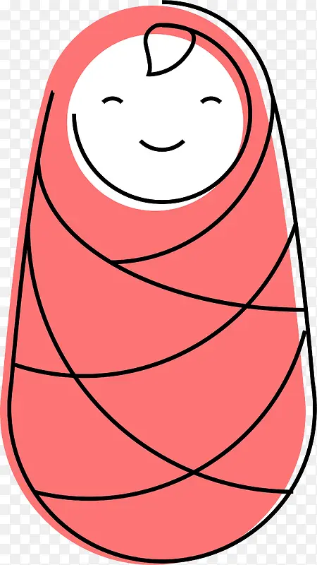 卡通粉色婴儿
