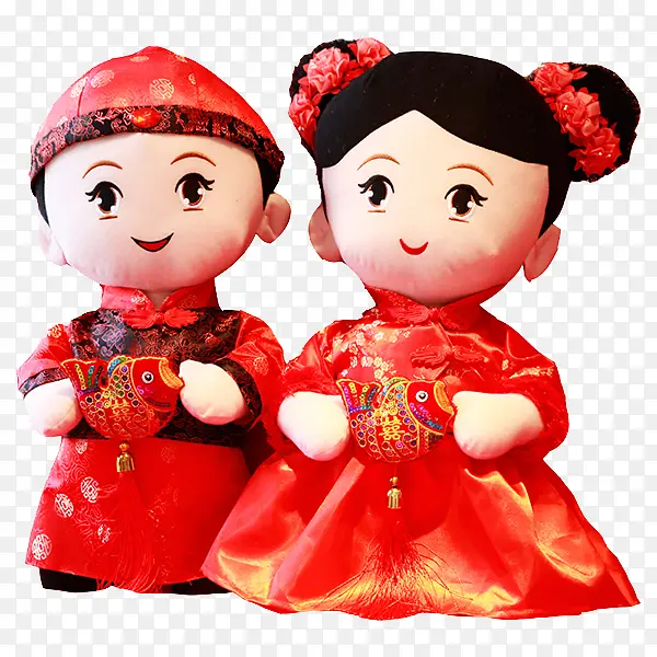婚纱中国风婚礼娃娃