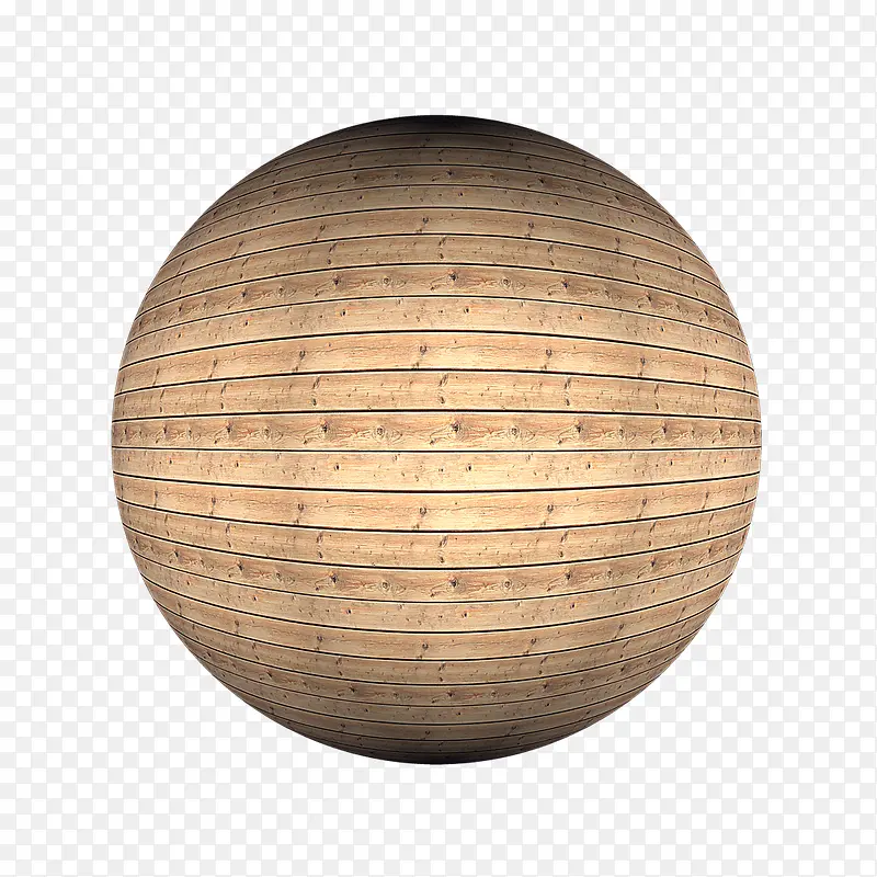 实拍木质圆球PNG