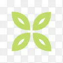 花风车简单的绿色图标