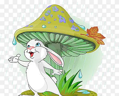 卡通蘑菇兔子装饰免扣素材
