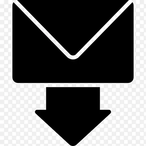 新的电子邮件下载符号图标