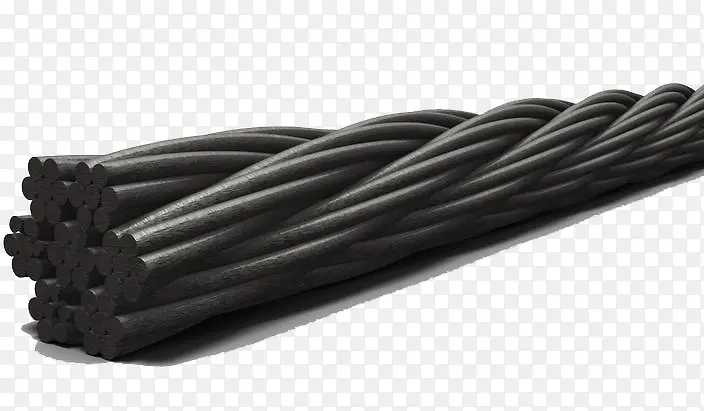 黑色的钢丝绳