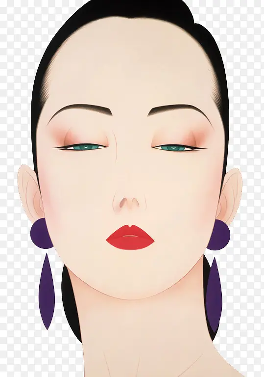 手绘美女