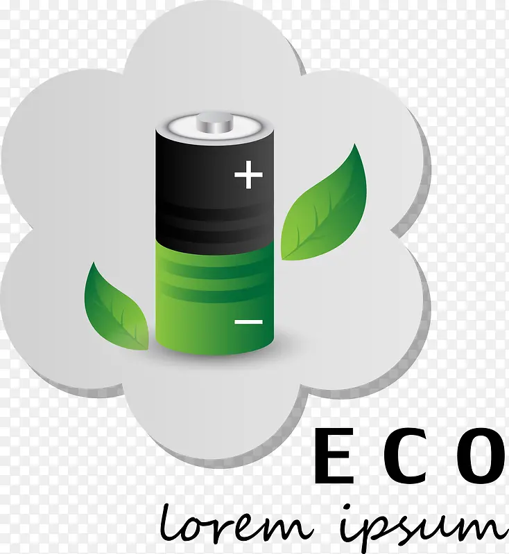 绿色环保电池图标