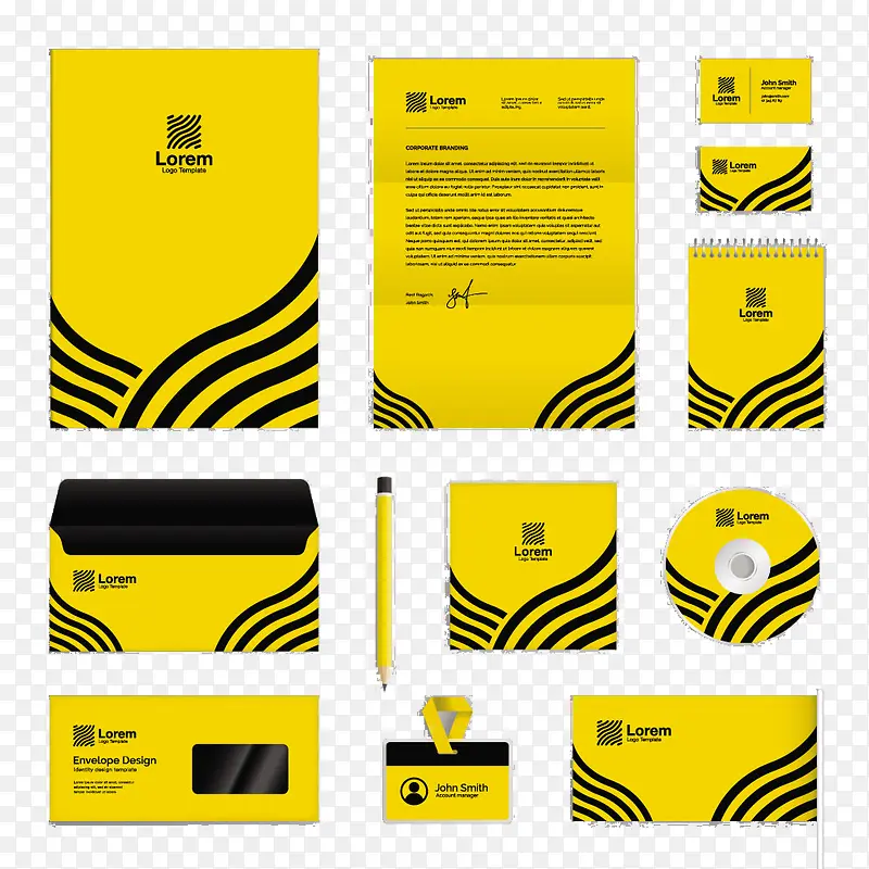 企业画册vi设计黄色
