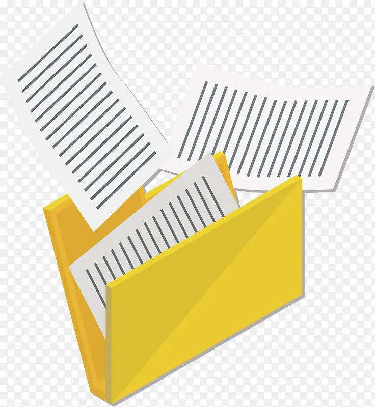 一个黄色文件夹与文件