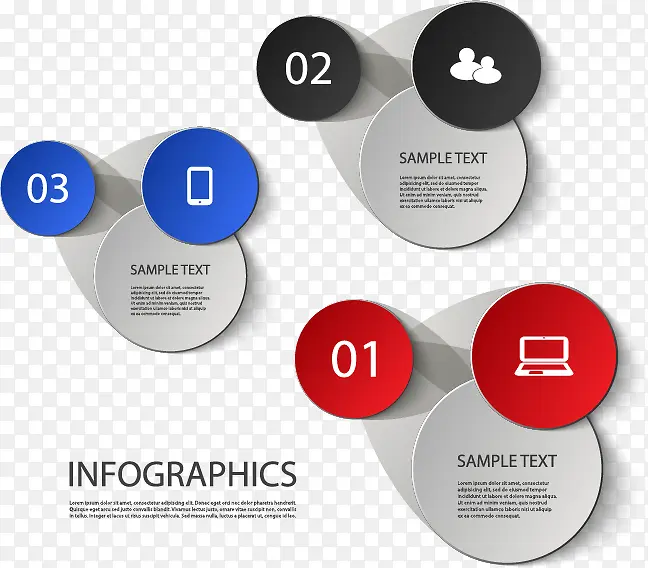 圆形主题创意信息图表设计矢量素
