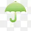 伞超级单声道绿色图标