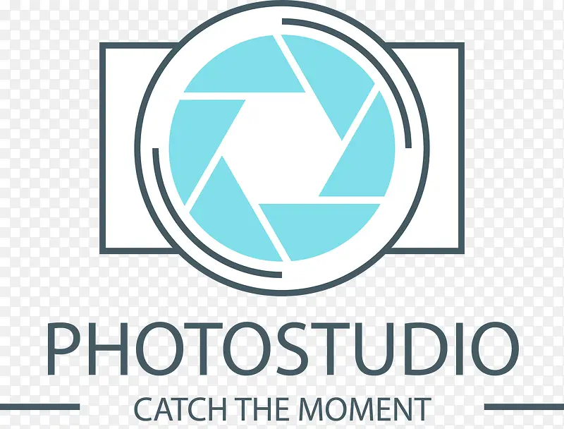 淡蓝色的摄影工作室标志