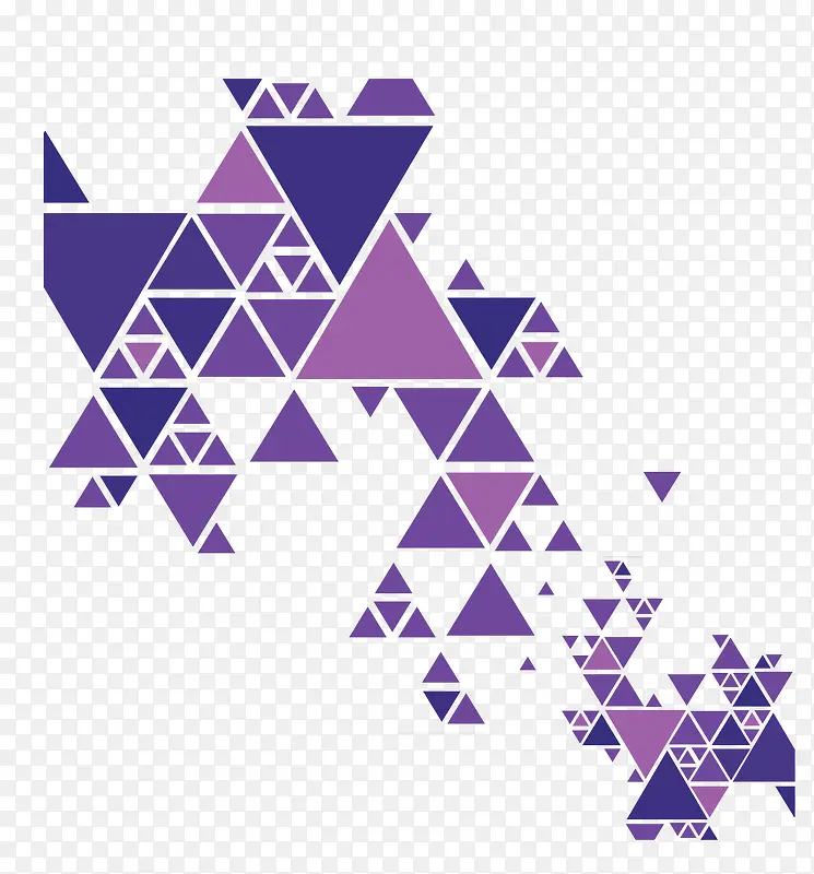 紫色三角形几何花纹