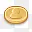 硬币单一黄金图标