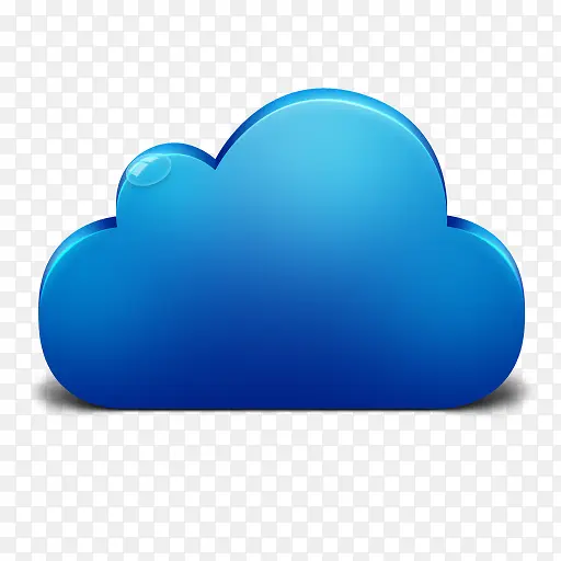 cloud icon plain blue