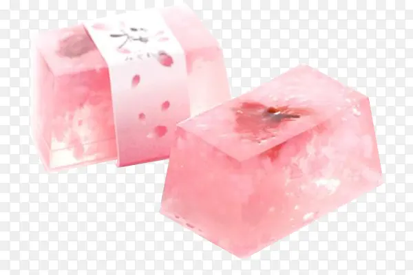 粉色晶莹果冻