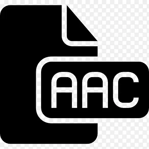 AAC文件的黑色界面符号图标