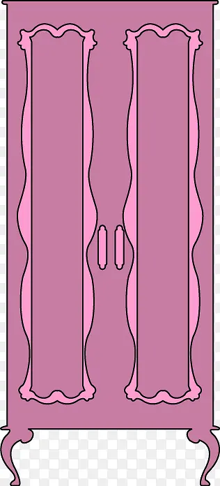 抽象粉色衣柜图案