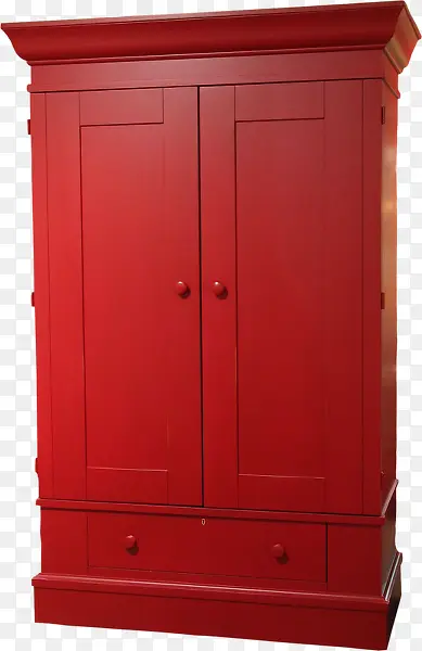 红色木质橱柜