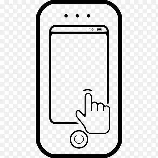 手指触摸手机屏幕图标