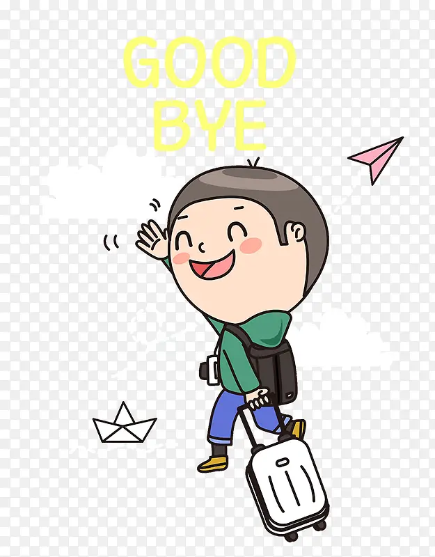 可爱卡通插图goodbyePNG图片素材下载_图片编号8826989-PNG素材网