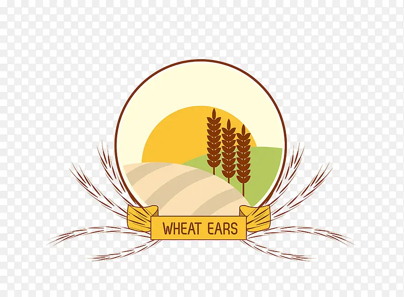 小麦农作物图标图案