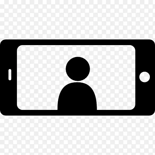 用户在手机屏幕上的图像在水平位置图标