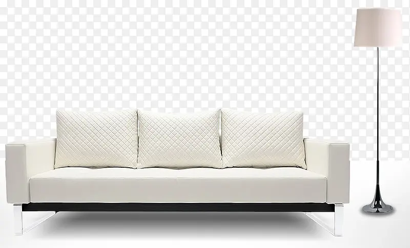 创意合成效果白色的沙发灯具
