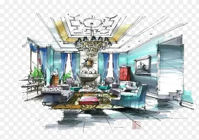 插画客厅PNG图片素材下载_图片编号8831506-PNG素材网