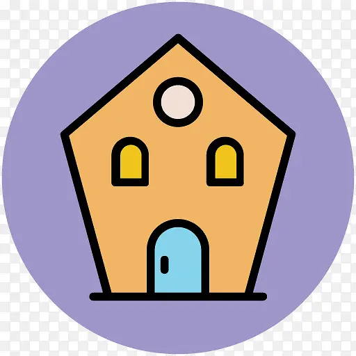 手绘建筑卡通施工图片