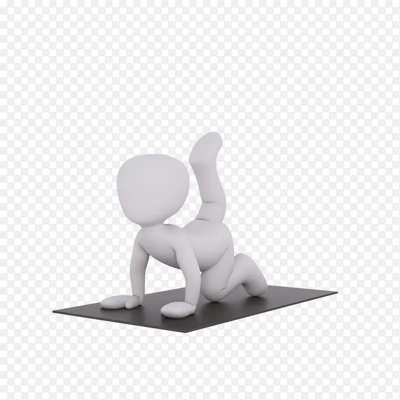 3D做瑜伽的小人素材