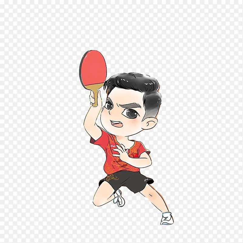 中国乒乓选手卡通形象