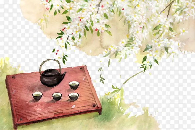 室外的茶几
