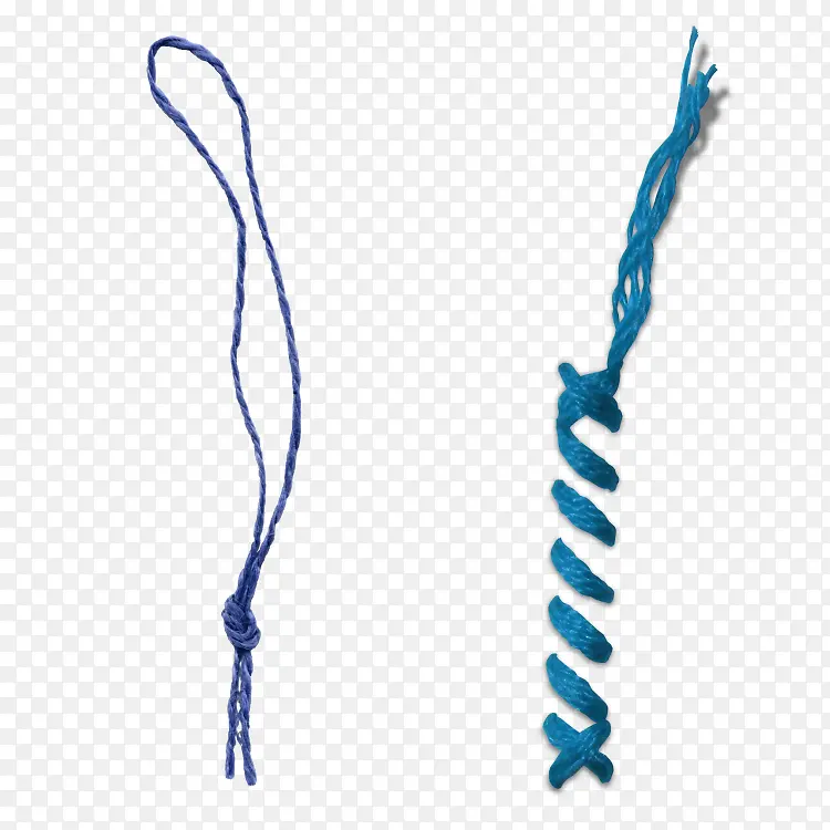 蓝色简约绳子装饰图案