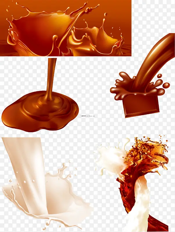 巧克力牛奶背景装饰