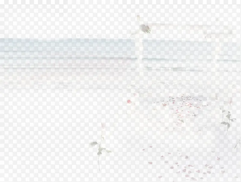 白色沙滩背景七夕情人节
